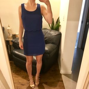 GUESS Blue Scallop Dress